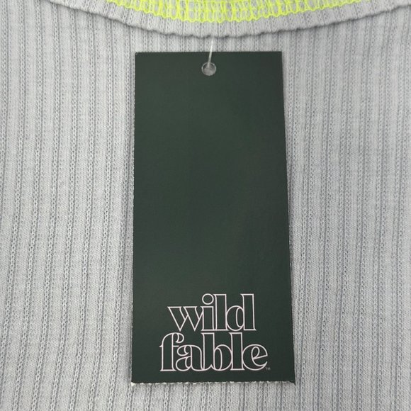 2 Piece Wild Fable Women's XL Black Crop Sweater And Light Blue Ribbed T-Shirt - Picture 14 of 16